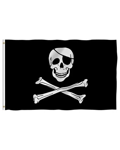 Jolly Roger printed polyester flag